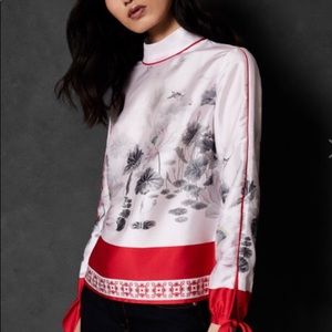 BNWT!! Ted Baker lake of dreams long sleeveblouse